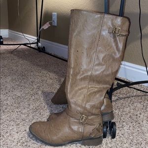 Taupe Brown Riding boots